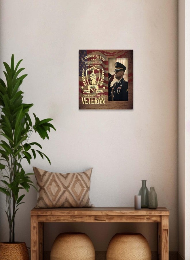ZYQFN The Title Veteran I Own it forever, Picture Frame 4x6, Memorial Gifts, Patriotic Decorations, American Flat Picture Frame, Table Top or Wall Mount, Fits 4x6 Picture.(025) - Image 2